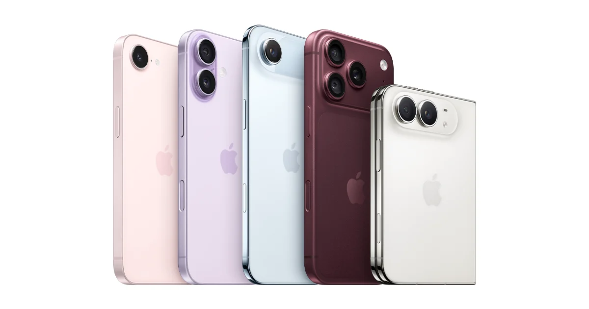 Linha iPhone — foto oficial Apple